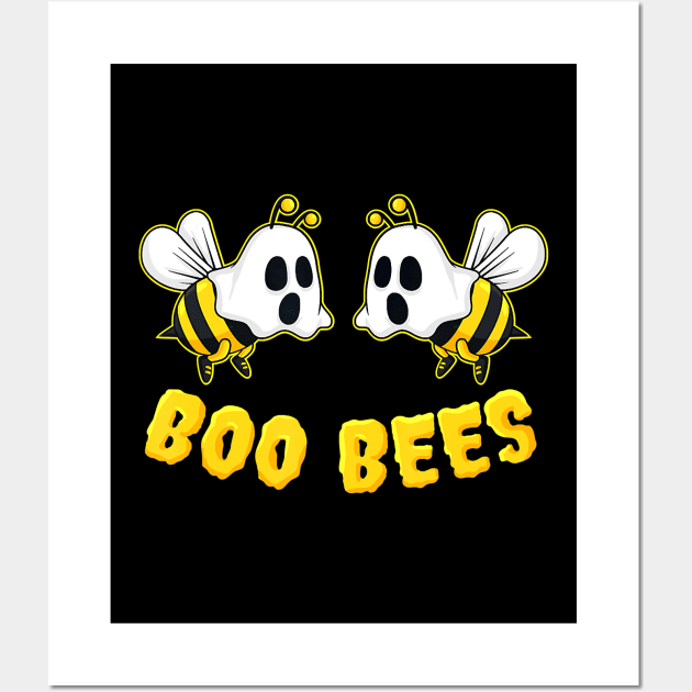 Halloween Boo Bees Ghost Matching Couples Family Funny Wall Art by JaydeMargulies